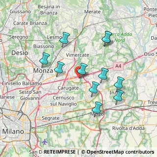 Mappa 20040 Caponago MB, Italia (6.97273)