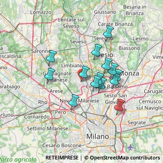 Mappa Via Antonio Canova, 20037 Paderno Dugnano MI, Italia (5.88)