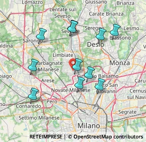 Mappa Via Canova, 20037 Paderno Dugnano MI, Italia (7.18091)