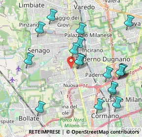 Mappa Via Antonio Canova, 20037 Paderno Dugnano MI, Italia (2.21778)