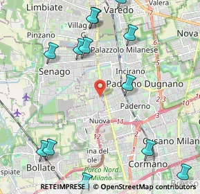 Mappa Via Antonio Canova, 20037 Paderno Dugnano MI, Italia (2.74923)
