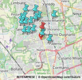 Mappa Via Antonio Canova, 20037 Paderno Dugnano MI, Italia (1.78813)