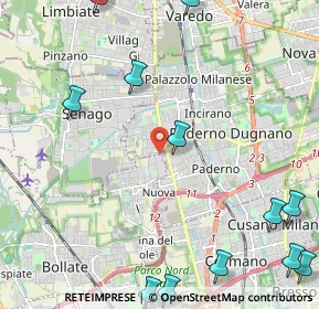 Mappa Via Antonio Canova, 20037 Paderno Dugnano MI, Italia (3.18667)
