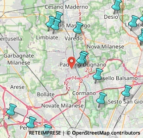 Mappa Via Aldo Moro, 20037 Paderno Dugnano MI, Italia (6.2615)