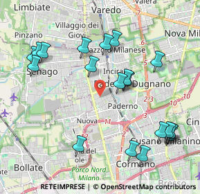 Mappa Via Aldo Moro, 20037 Paderno Dugnano MI, Italia (2.286)