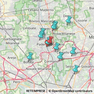 Mappa Via Siena, 20037 Paderno Dugnano MI, Italia (3.11417)
