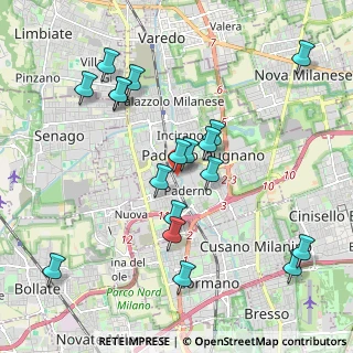 Mappa Via Siena, 20037 Paderno Dugnano MI, Italia (2.08056)