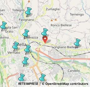 Mappa Via Valdengo, 13900 Biella BI, Italia (2.85)