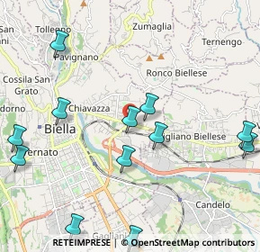 Mappa Via Valdengo, 13900 Biella BI, Italia (2.52167)