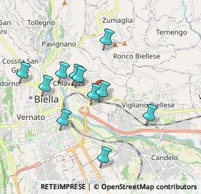 Mappa Via Valdengo, 13900 Biella BI, Italia (1.69455)