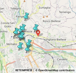 Mappa Via Valdengo, 13900 Biella BI, Italia (1.89667)