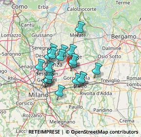 Mappa Via R. Sanzio, 20867 Caponago MB, Italia (9.7405)