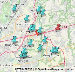 Mappa Via R. Sanzio, 20867 Caponago MB, Italia (4.12211)