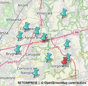 Mappa Via R. Sanzio, 20867 Caponago MB, Italia (4.14182)