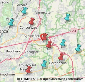 Mappa Via R. Sanzio, 20867 Caponago MB, Italia (4.60182)