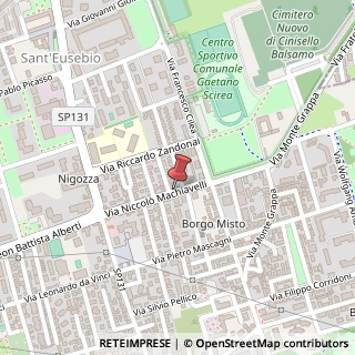 Mappa Via N. Machiavelli, 37, 20092 Cinisello Balsamo, Milano (Lombardia)