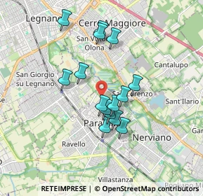Mappa Via Vincenzo Gioberti, 20015 Parabiago MI, Italia (1.43667)