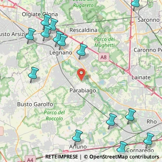Mappa Via Vincenzo Gioberti, 20015 Parabiago MI, Italia (6.34857)