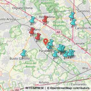 Mappa Via Vincenzo Gioberti, 20015 Parabiago MI, Italia (3.79125)