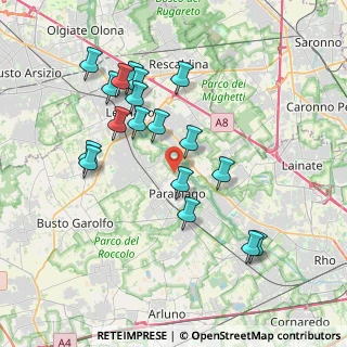 Mappa Via Vincenzo Gioberti, 20015 Parabiago MI, Italia (3.74167)