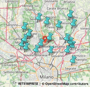 Mappa Via Antonio Stradivari, 20037 Paderno Dugnano MI, Italia (7.21)