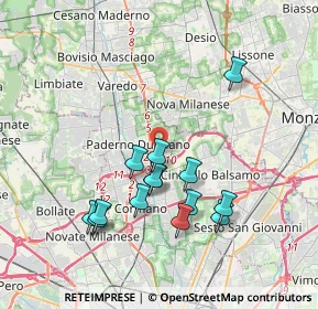 Mappa Via Gioacchino Rossini, 20037 Paderno Dugnano MI, Italia (3.55071)