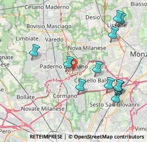 Mappa Via Gioacchino Rossini, 20037 Paderno Dugnano MI, Italia (4.40091)