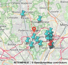 Mappa Via Antonio Stradivari, 20037 Paderno Dugnano MI, Italia (3.71938)