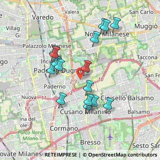 Mappa Via Gioacchino Rossini, 20037 Paderno Dugnano MI, Italia (1.8025)