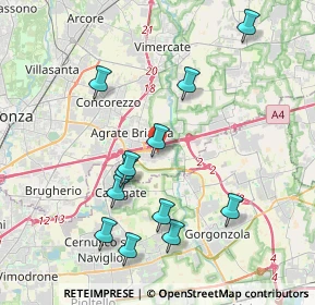 Mappa Via Monza, 20867 Caponago MB, Italia (4.00167)