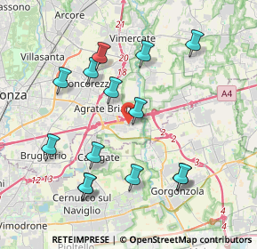 Mappa Via Monza, 20867 Caponago MB, Italia (4.035)