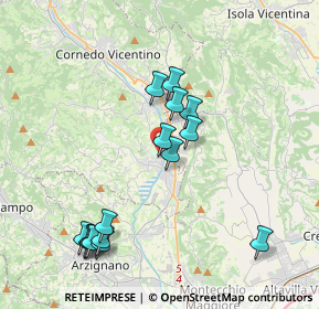 Mappa Via C. Battisti, 36071 Trissino VI, Italia (3.97867)