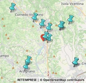 Mappa Via C. Battisti, 36071 Trissino VI, Italia (4.27538)