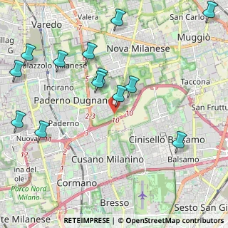 Mappa Via Erba, 20037 Paderno Dugnano MI, Italia (2.55385)