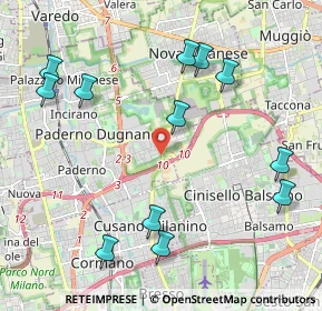 Mappa Via Erba, 20037 Paderno Dugnano MI, Italia (2.41667)