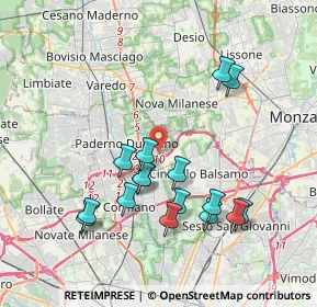 Mappa Via Erba, 20037 Paderno Dugnano MI, Italia (3.74938)