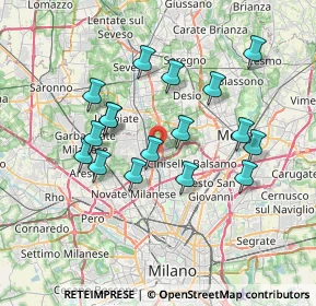 Mappa Via Cartesio, 20037 Paderno Dugnano MI, Italia (6.55824)