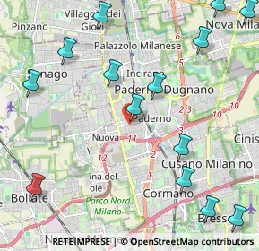 Mappa Via Thomas Alva Edison, 20037 Paderno Dugnano MI, Italia (2.78857)