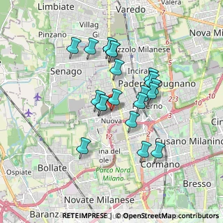 Mappa Via San Bernardo, 20037 Paderno Dugnano MI, Italia (1.4875)