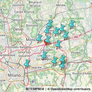 Mappa Via Eugenio Villoresi, 20864 Agrate Brianza MB, Italia (6.57714)