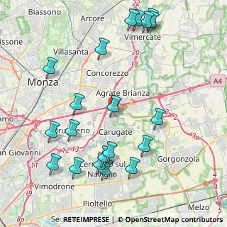 Mappa Via Eugenio Villoresi, 20864 Agrate Brianza MB, Italia (4.906)