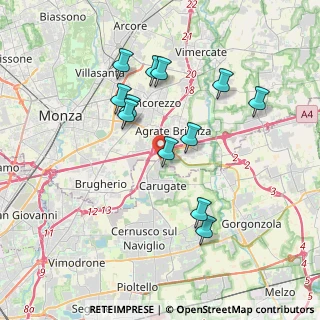 Mappa Via Eugenio Villoresi, 20864 Agrate Brianza MB, Italia (3.50417)