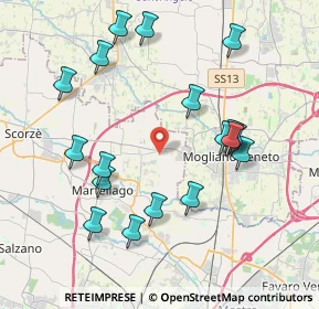 Mappa Via Don Bosco, 30037 Scorzè VE, Italia (4.13889)