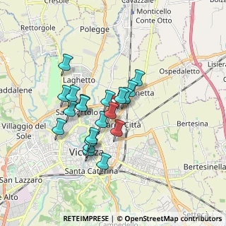 Mappa Via Elisa Zamboni Segato, 36100 Vicenza VI, Italia (1.402)