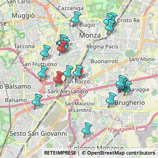 Mappa Via Natale Lucca, 20900 Monza MB, Italia (2.1655)
