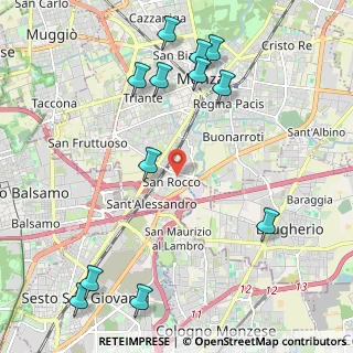 Mappa Via Natale Lucca, 20900 Monza MB, Italia (2.62667)