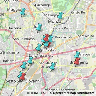 Mappa Via Natale Lucca, 20900 Monza MB, Italia (2.10933)