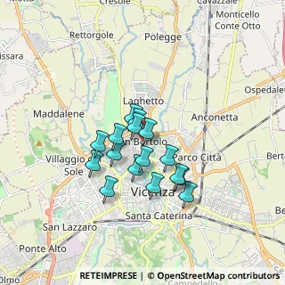 Mappa Via Castelfidardo, 36100 Vicenza VI, Italia (1.2575)