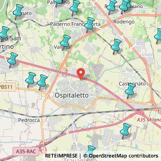 Mappa Via unità d'italia, 25035 Ospitaletto BS, Italia (3.6555)