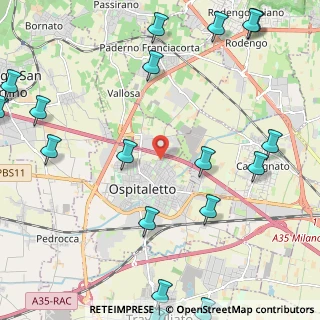Mappa Via unità d'italia, 25035 Ospitaletto BS, Italia (3.35)